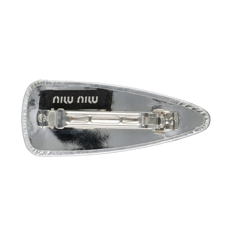 MIUMIU/31 ミュウミュウ/MIUMIU/ヘアバレッタ(小)/シルバー//Aランク/75