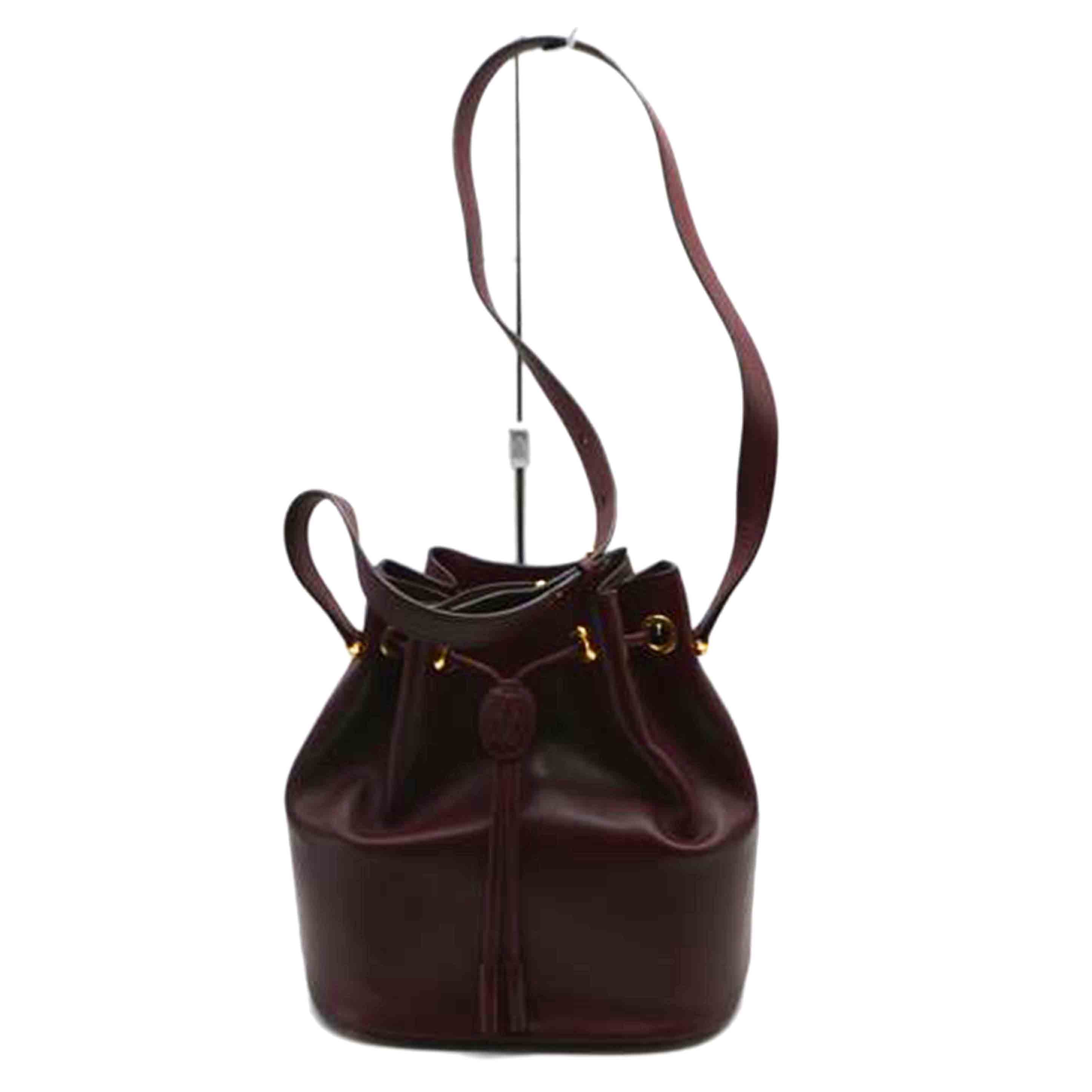 Cartier カルティエ/マストラインドローストリングレザーショルダー/ボルドー/L1000198//EL5*****/ABランク/89