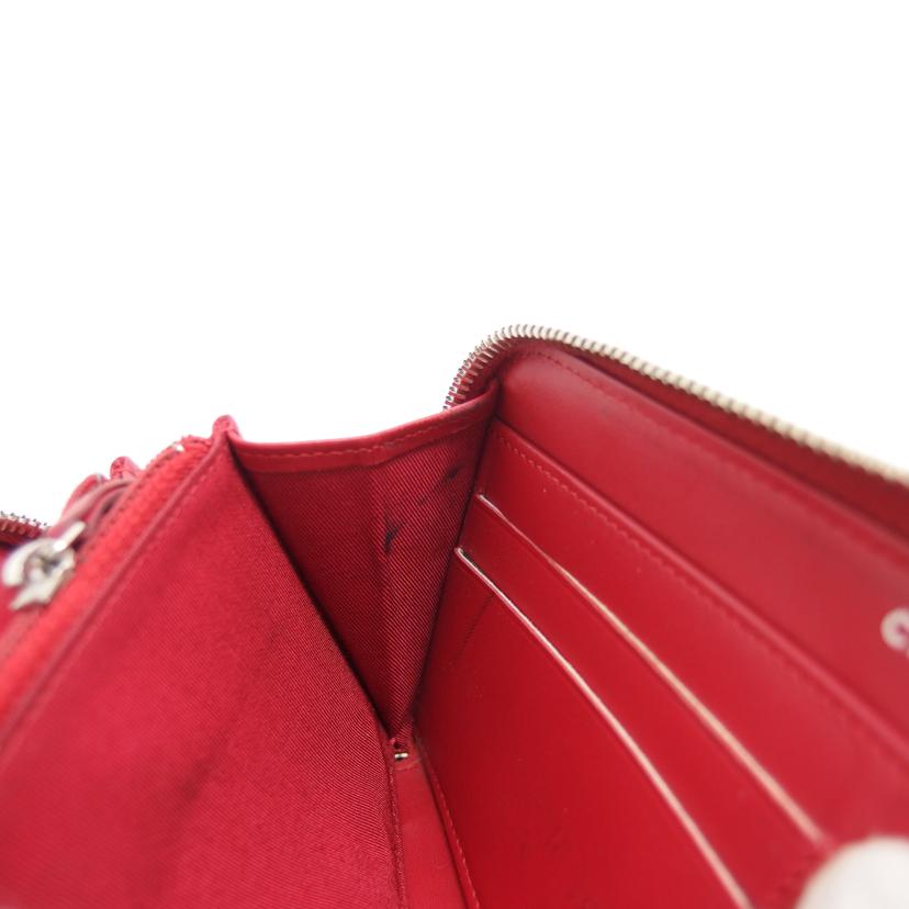 CHANEL シャネル/キャビアスキンラウンドファスナー長財布/レッド//215*****/Bランク/04