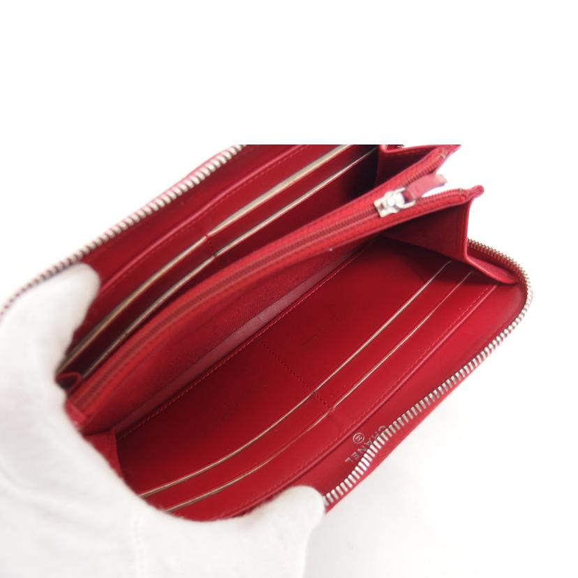 CHANEL シャネル/キャビアスキンラウンドファスナー長財布/レッド//215*****/Bランク/04