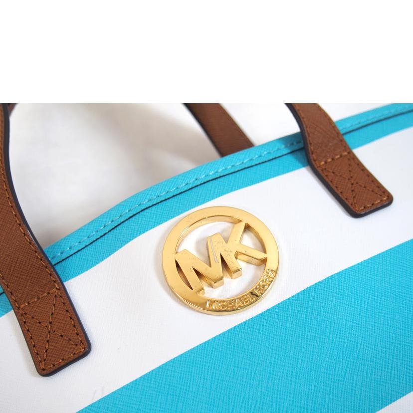 MICHAEL KORS マイケルコース/ボーダーミニレザートート/35T5GVST1L//Aランク/71