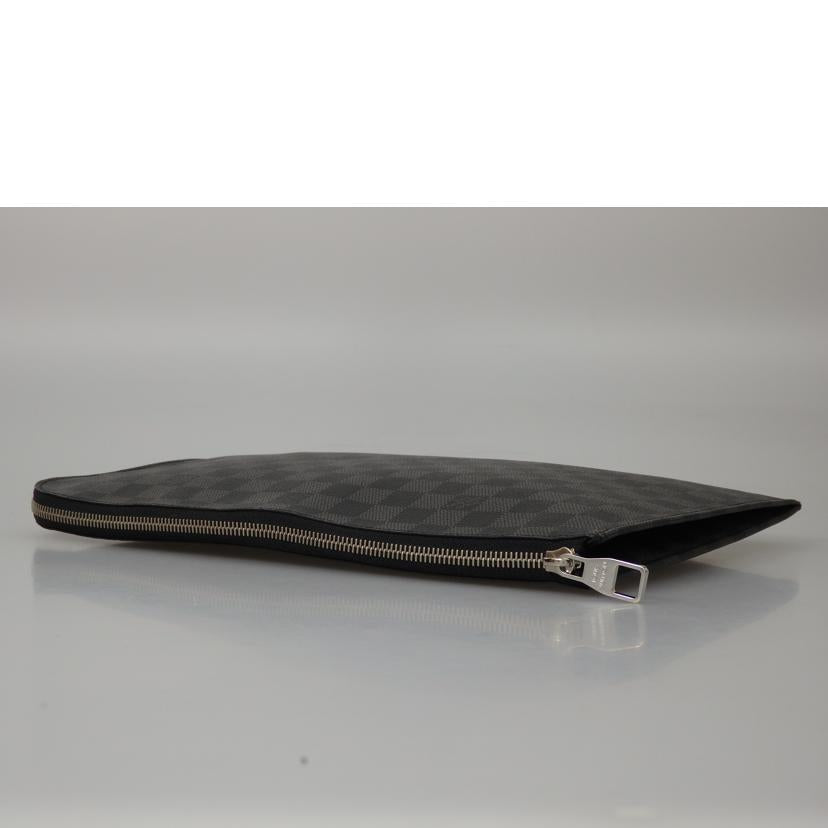 LOUIS VUITTON ルイヴィトン ルイ・ヴィトン ビトン 書類ケース ポーチ ショルダーバッグ ハンドバッグ トートバッグ ブラウン メンズ レディース 定番 人気 LV 斜め掛け 肩がけ/ポシェット・ジュールGM/ダミエ/グラフィット/N41501//TN2***/Aランク/76