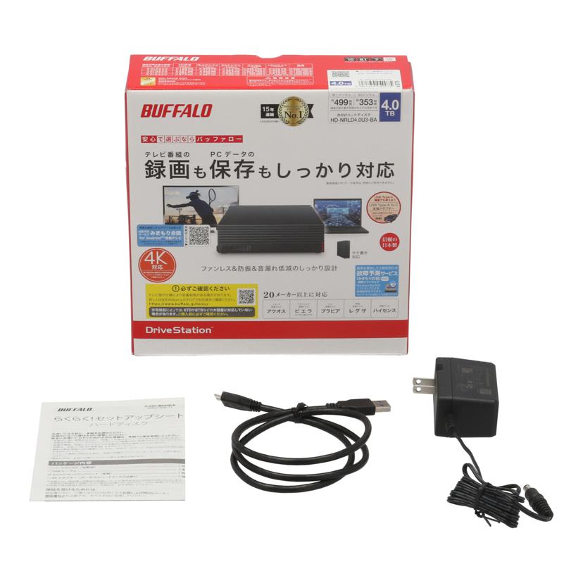 BUFFALO バッファロー /外付けHDD 4TB/HD-NRLD4.0U3-BA//10490741218012/Bランク/77