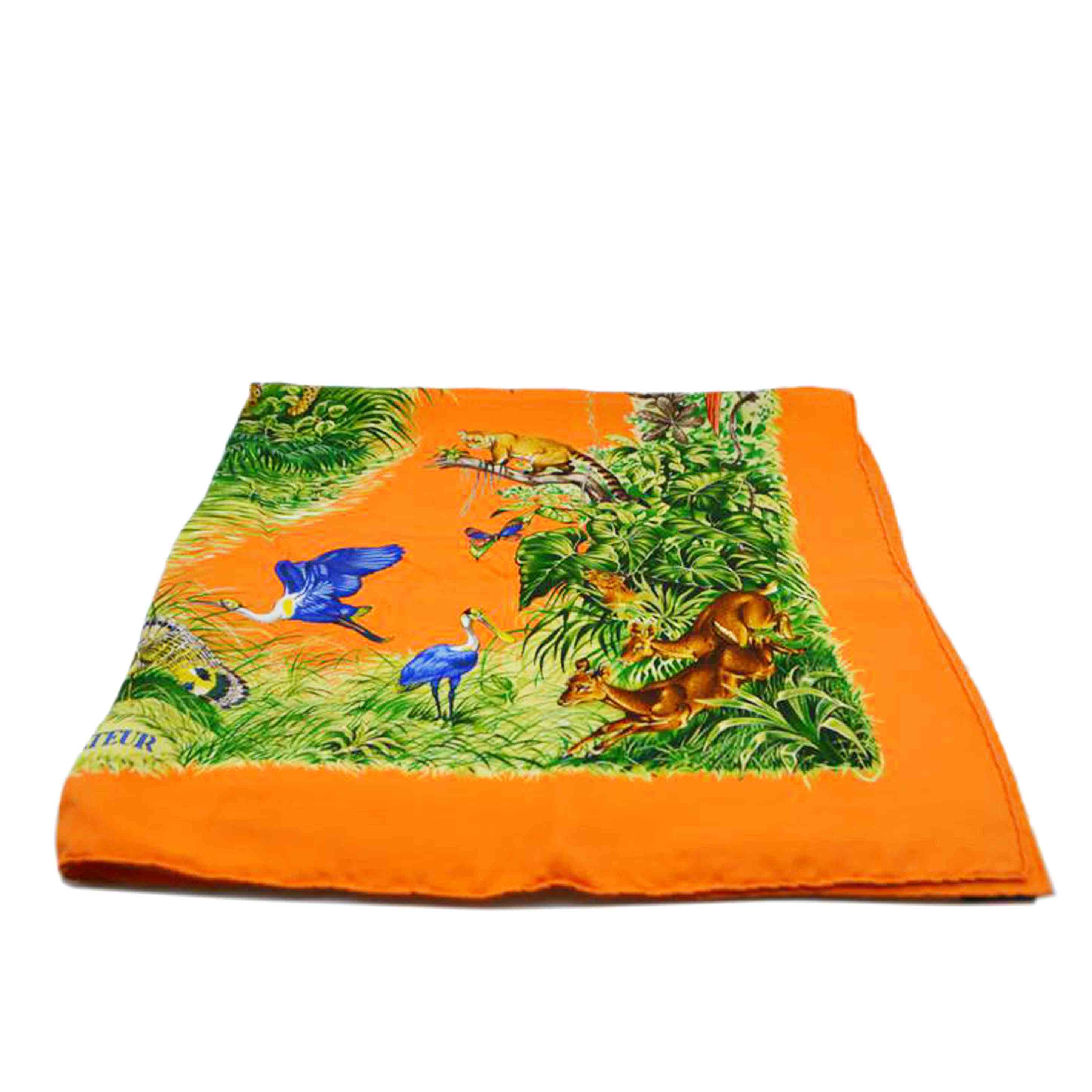 HERMES エルメス/エクアトゥールカレ・ウォッシュ90/オレンジヴェールブルー/071798S 01//Aランク/89