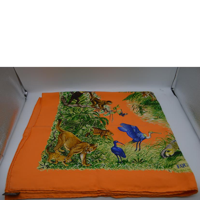 HERMES エルメス/エクアトゥールカレ・ウォッシュ90/オレンジヴェールブルー/071798S 01//Aランク/89