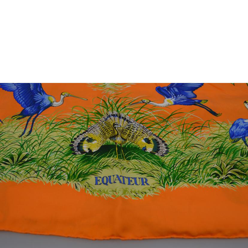 HERMES エルメス/エクアトゥールカレ・ウォッシュ90/オレンジヴェールブルー/071798S 01//Aランク/89