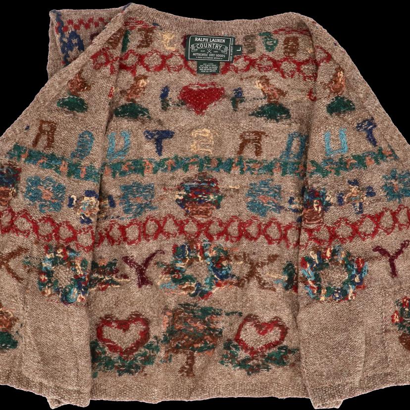 POLO Country Ralph lauren/90's/ネイティブハンドニットベスト/ラルフ//ABランク/75