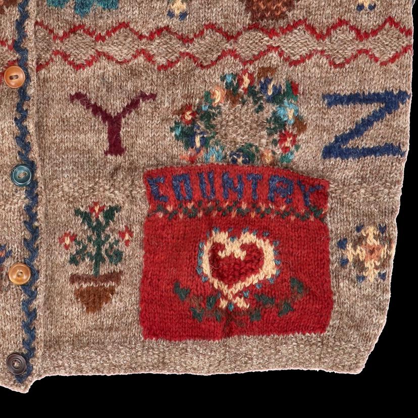 POLO Country Ralph lauren/90's/ネイティブハンドニットベスト/ラルフ//ABランク/75