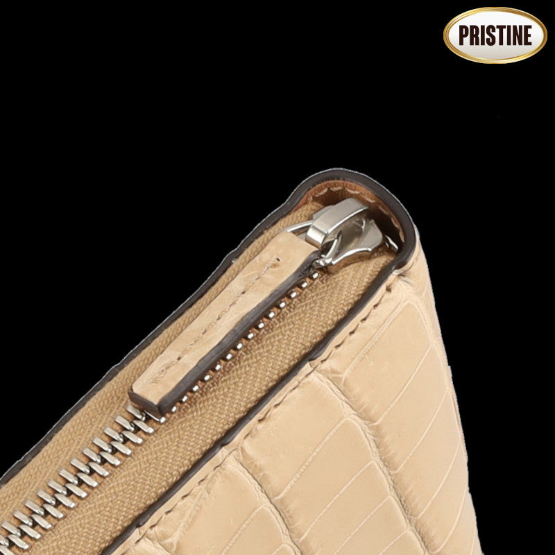 GUCCI グッチ/マットクロコダイルジップラウンドウォレット/374850//493***/SAランク/75