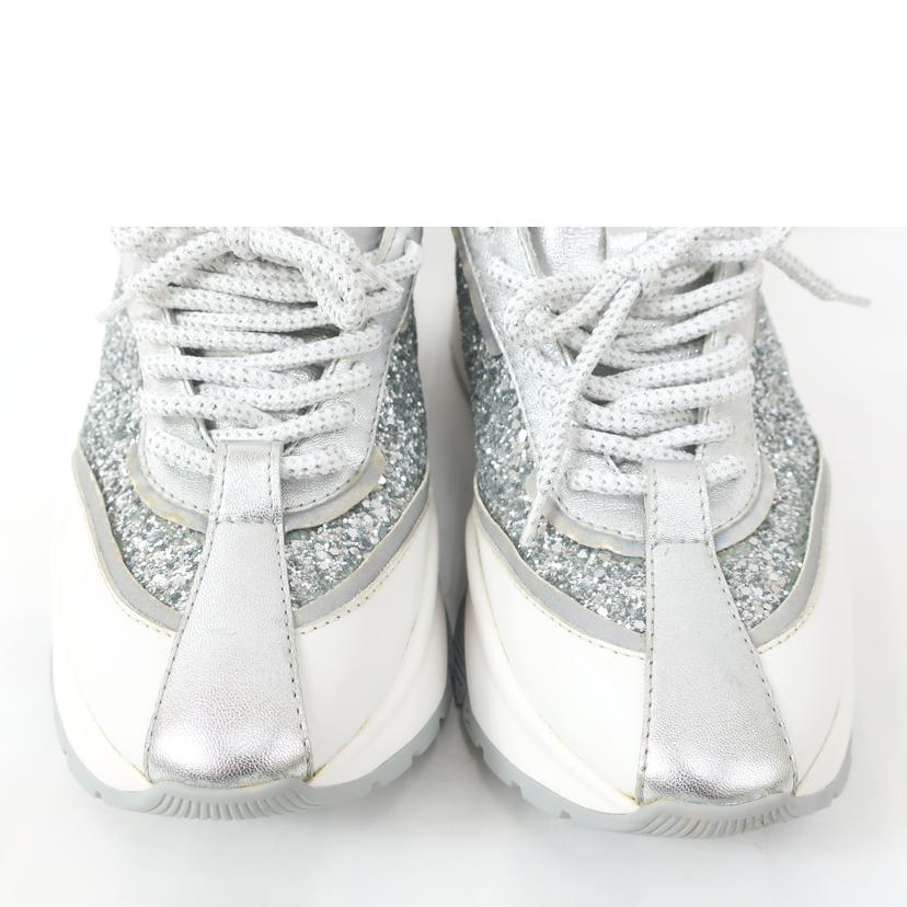 JIMMY CHOO ジミーチュウ/RAINEシルバーグリッダースニーカー サイズ42 27.0cm//BCランク/65
