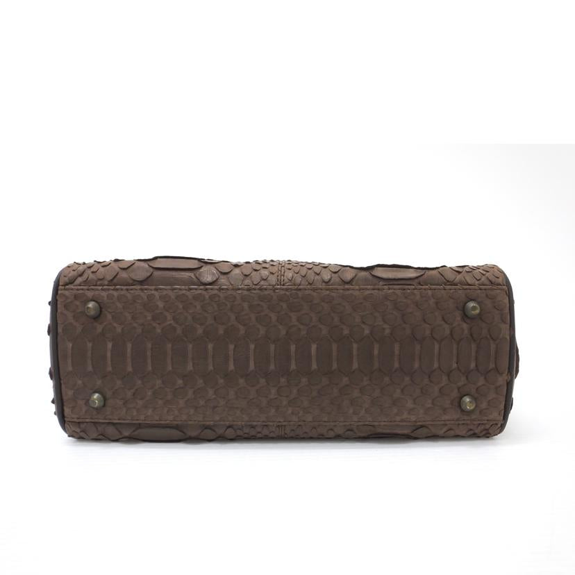 LA BAGAGERIE/パイソンハンドバック//ABランク/88