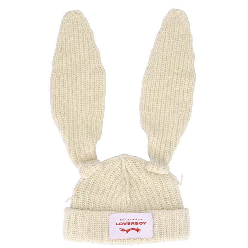 CHARLES JEFFREY LOVERBOY チャールズジェフリーラヴァーボーイ/ニットキャップ rabbit ウールホワイト//Aランク/75