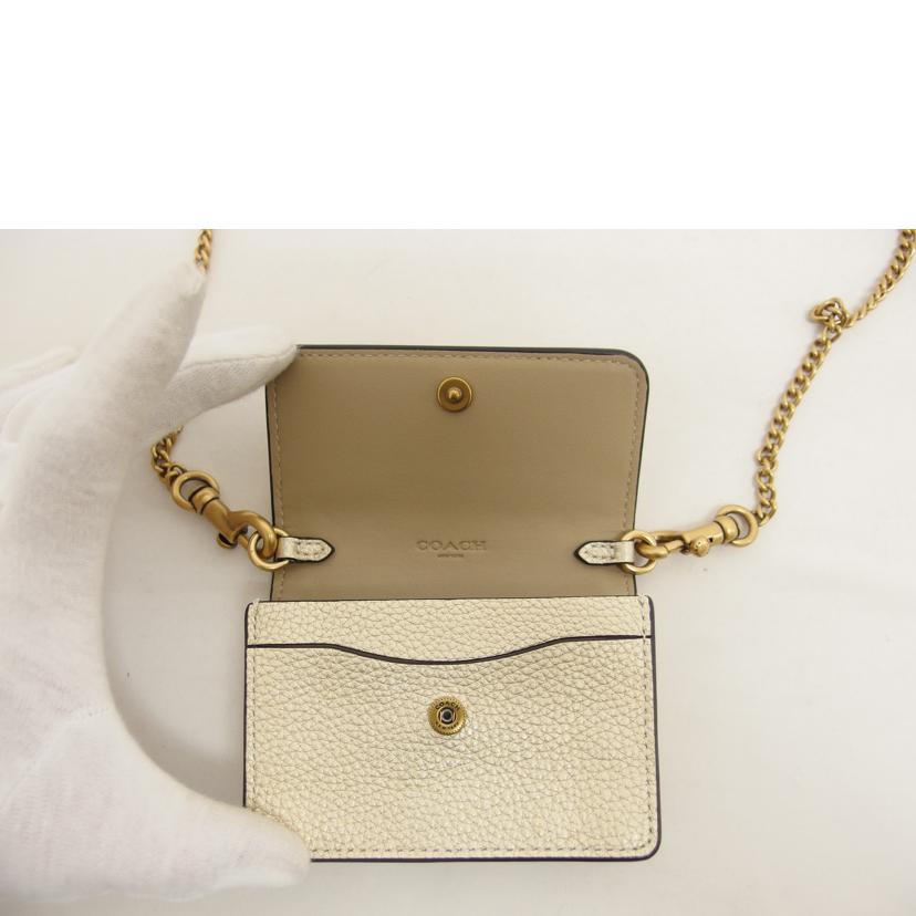 COACH コーチ/チェーン ミニポーチ/ゴールドカラー/C6720//Aランク/04