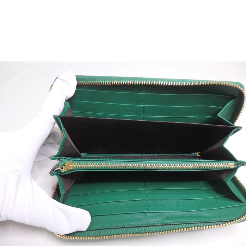 GUCCI グッチ/ホースビット/パイソン/ジップアラウンドウォレット/緑/621889//041*/Aランク/84