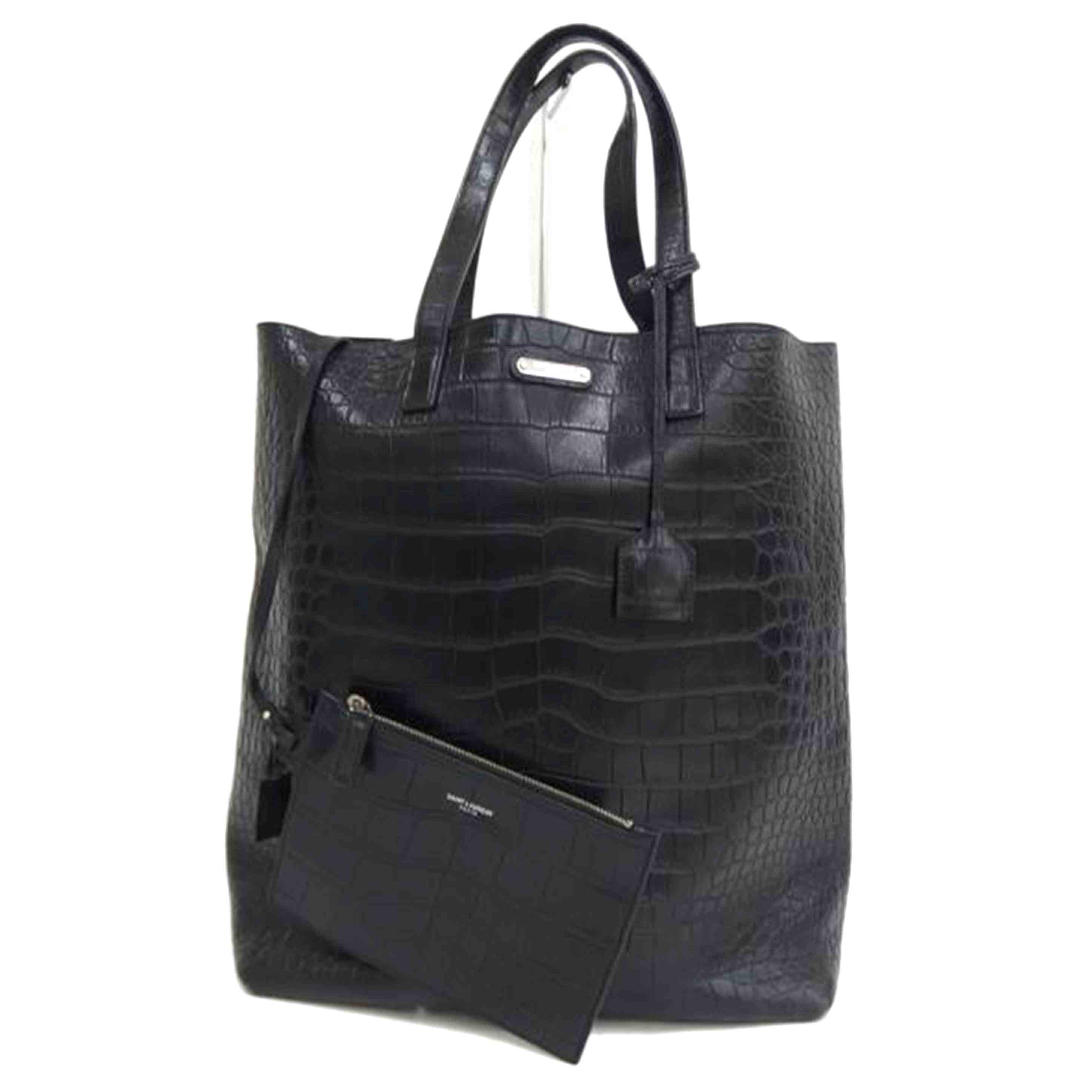 SAINT LAURENT サンローラン/クロコ型押しレザートート/467946//Bランク/82