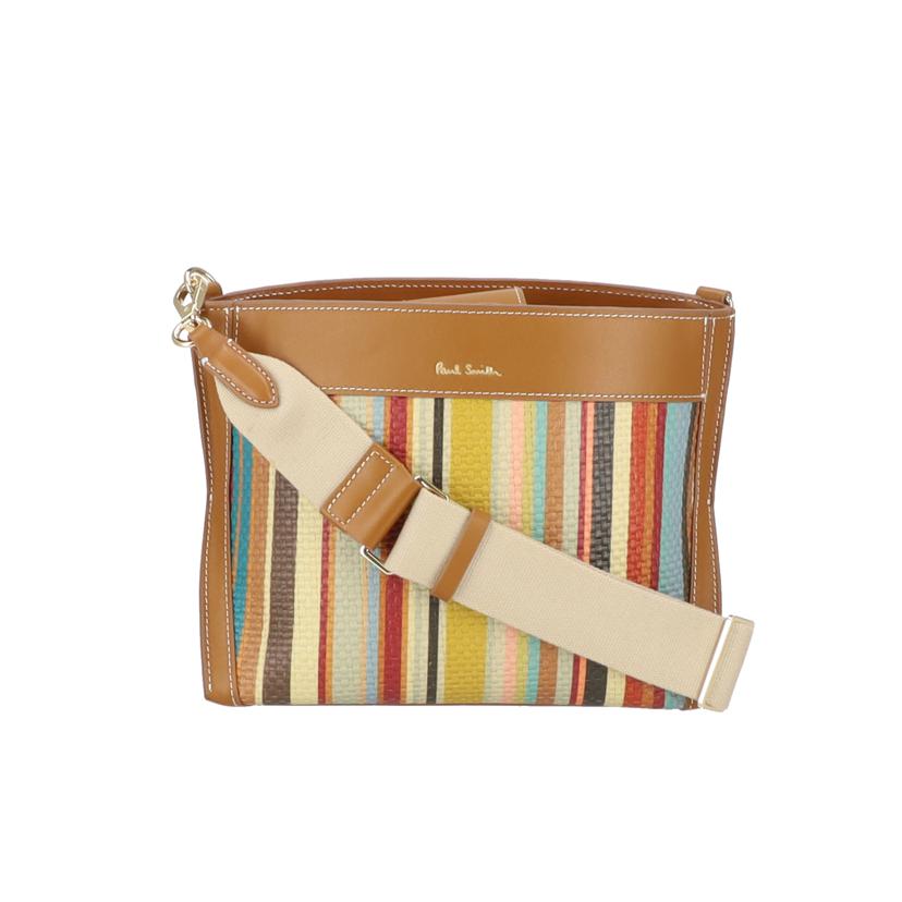Paul Smith ポールスミス/シグネチャーストライプペーパーラフィアショルダーバッグ//Aランク/09