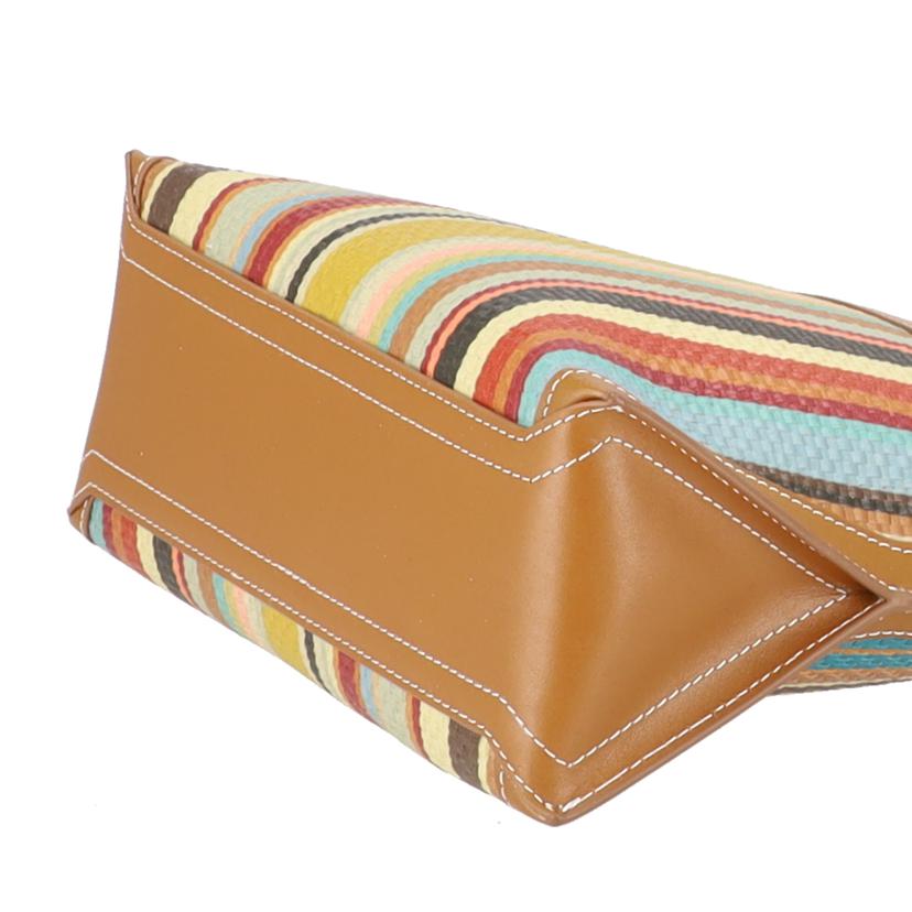 Paul Smith ポールスミス/シグネチャーストライプペーパーラフィアショルダーバッグ//Aランク/09