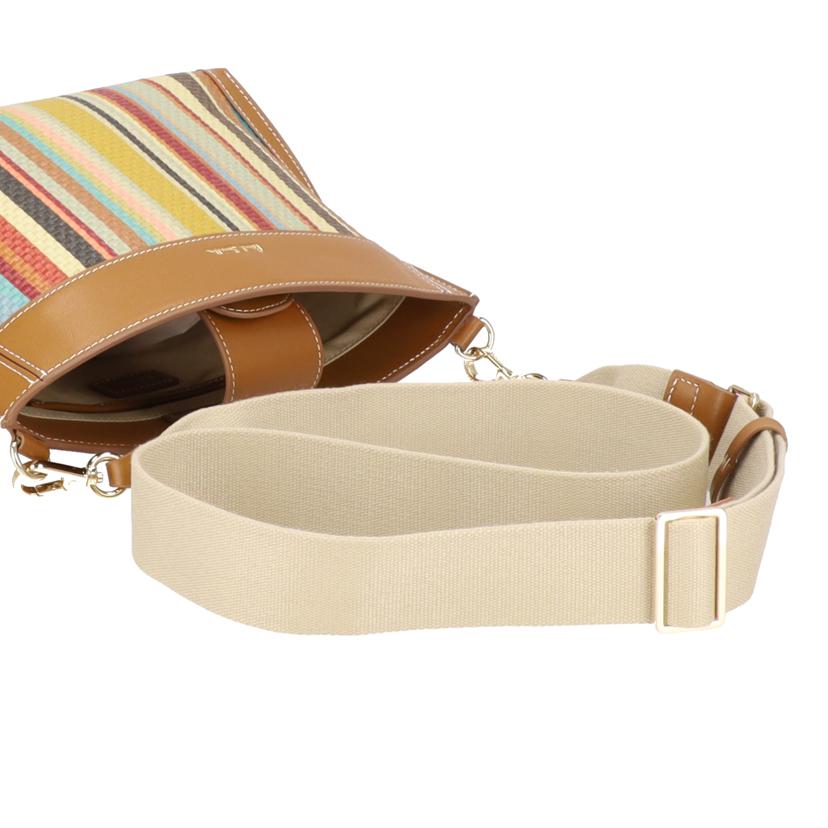 Paul Smith ポールスミス/シグネチャーストライプペーパーラフィアショルダーバッグ//Aランク/09