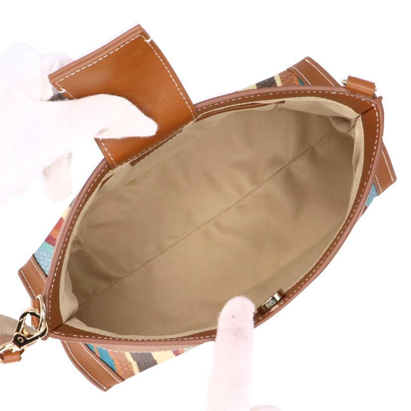 Paul Smith ポールスミス/シグネチャーストライプペーパーラフィアショルダーバッグ//Aランク/09