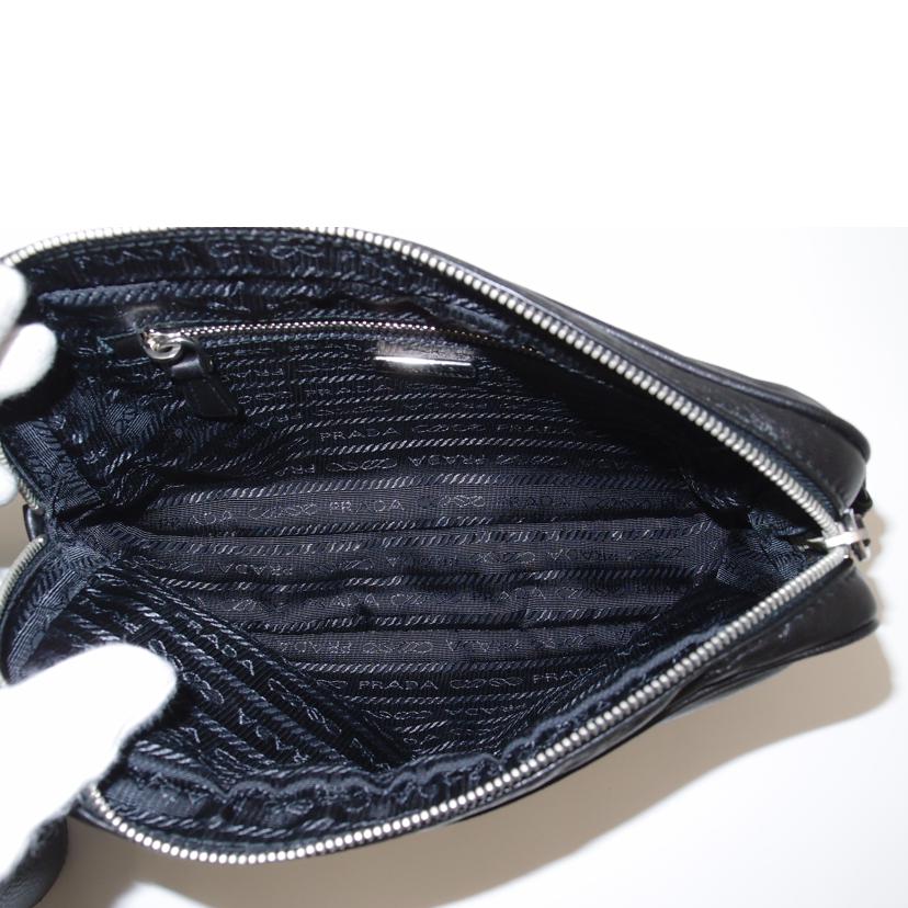 PRADA プラダ/パンチングチェーンショルダー/ブラック//117/Aランク/69