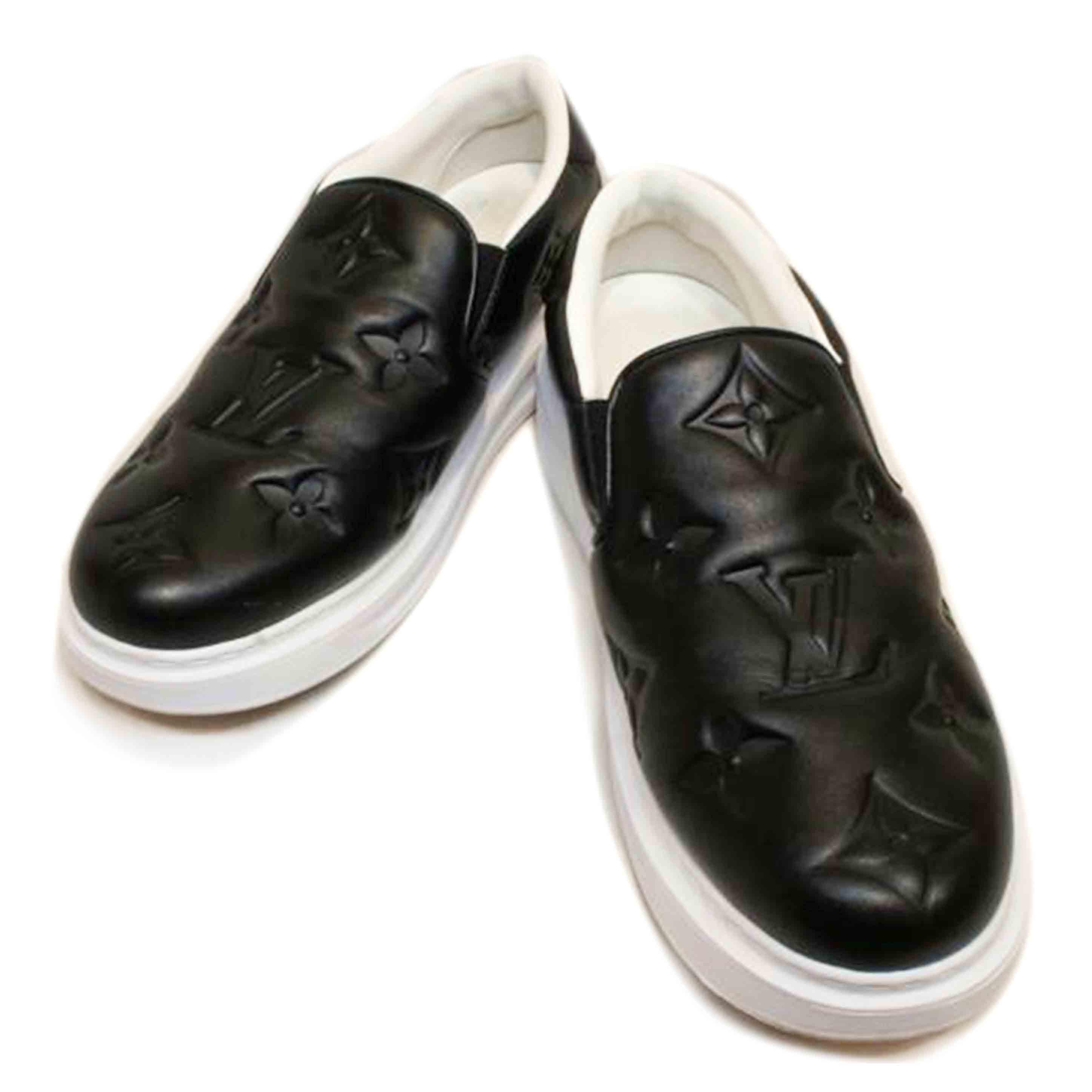 LV ルイヴィトン/ビバリーヒルズライン/モノグラムエンボス/スリッポンブラック/1A9FA0//LD0222/ABランク/92