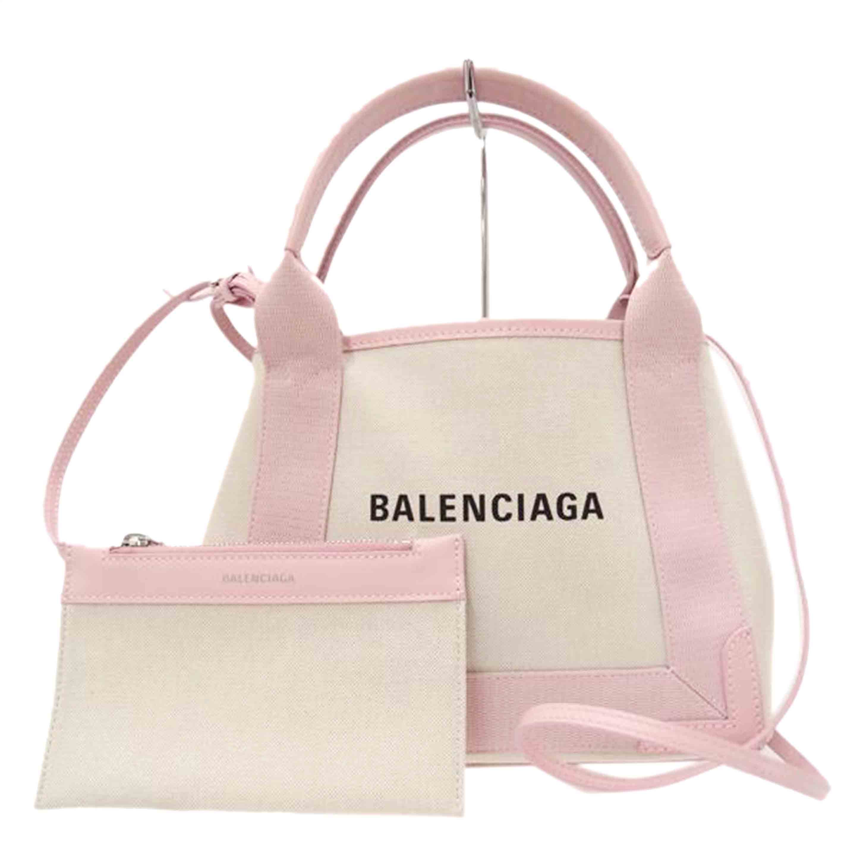 BALENCIAGA バレンシアガ/ネイビーカバスXS/ピンク/390346//528***/Aランク/69