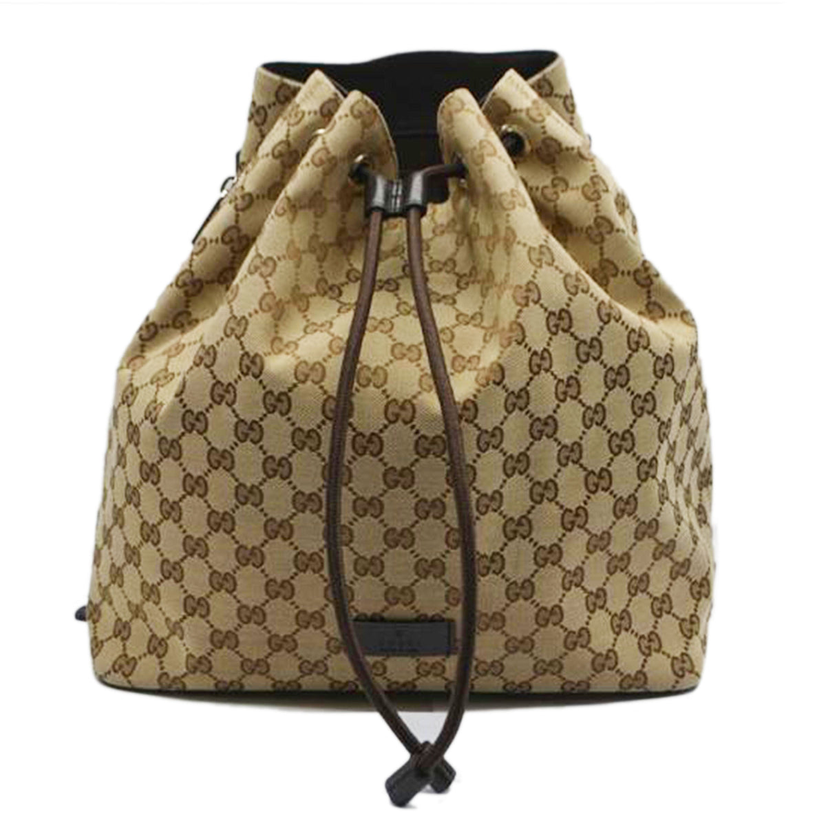 GUCCI グッチ/GGキャンバスドローストリングレザーリュックサック/449175//527***/Aランク/89