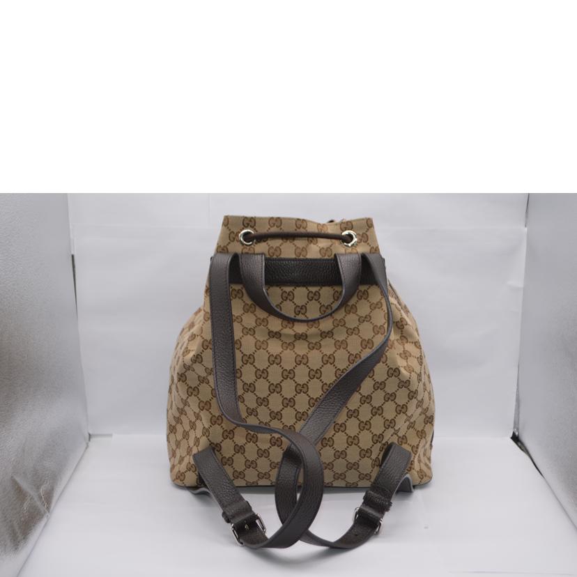 GUCCI グッチ/GGキャンバスドローストリングレザーリュックサック/449175//527***/Aランク/89