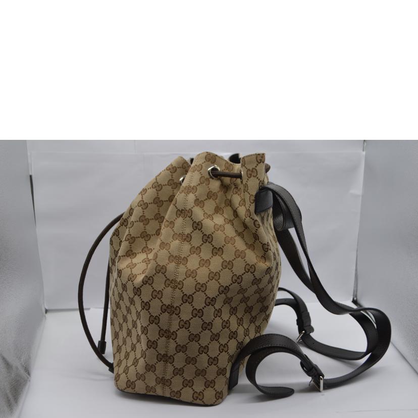 GUCCI グッチ/GGキャンバスドローストリングレザーリュックサック/449175//527***/Aランク/89