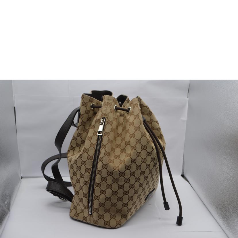 GUCCI グッチ/GGキャンバスドローストリングレザーリュックサック/449175//527***/Aランク/89
