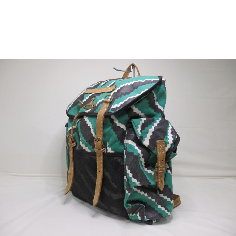 Vivienne Westwood ヴィヴィアンウエストウッド/Vivienne キャンバスリュック 緑//ABランク/84