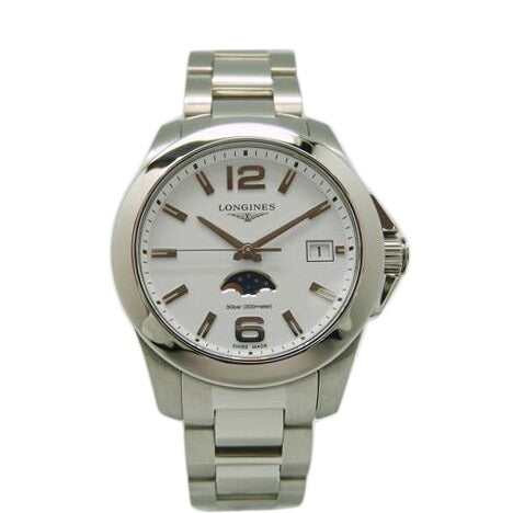 LONGINES ロンジン/コンクエスト/ムーンフェーズ/ボーイズクォーツ/L3.381.4//475*****/Aランク/82