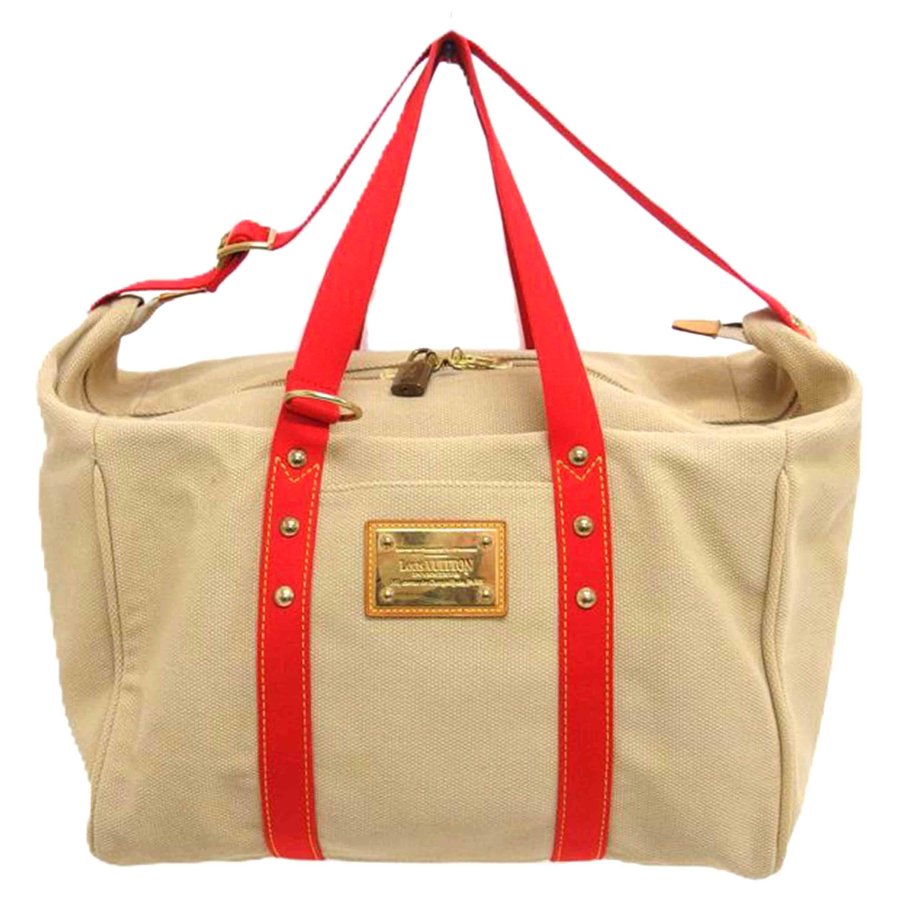LOUIS VUITTON ルイヴィトン/アンティグア・サックウィークエンド/ベージュ×レッド/M40029//FL0***/Bランク/04