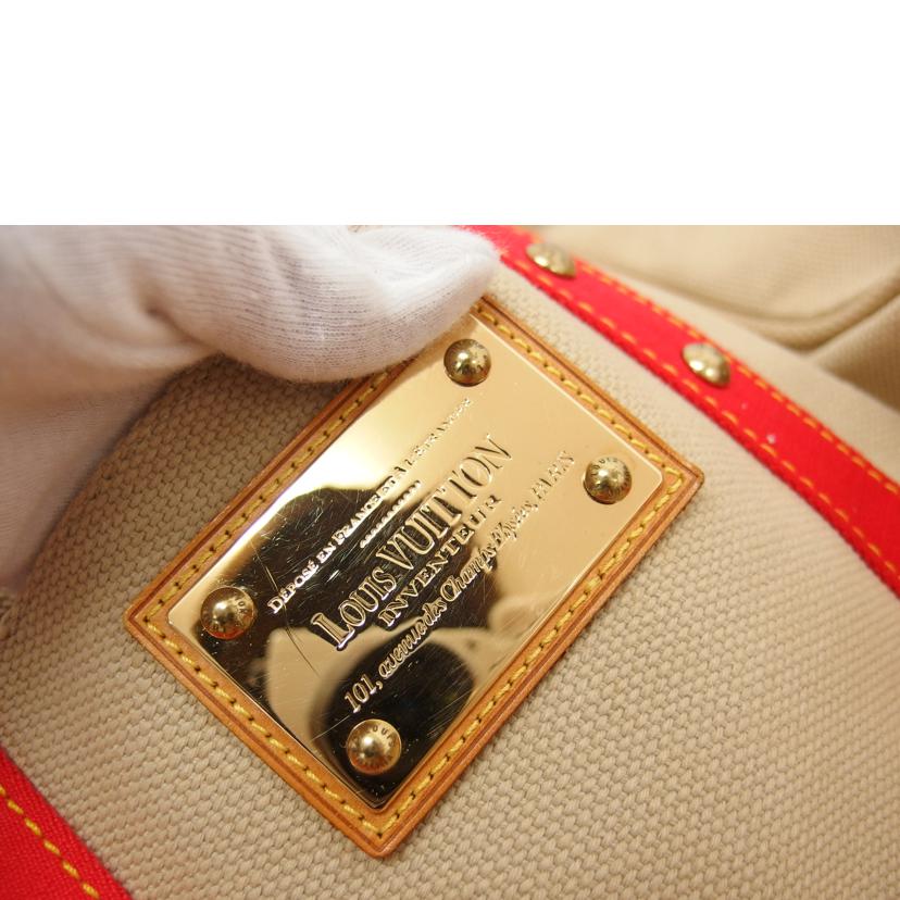 LOUIS VUITTON ルイヴィトン/アンティグア・サックウィークエンド/ベージュ×レッド/M40029//FL0***/Bランク/04