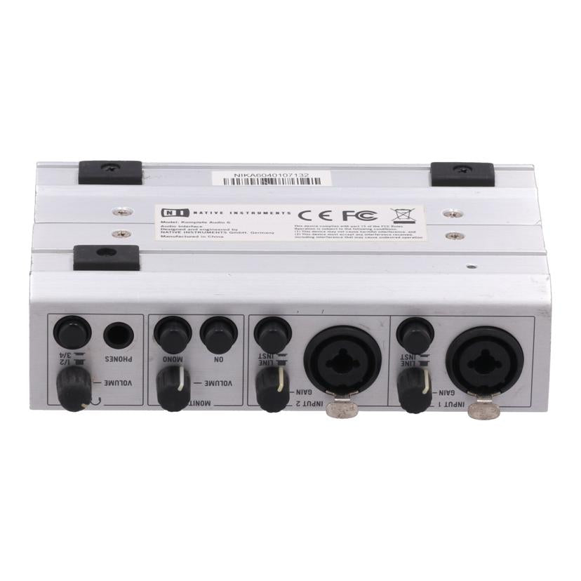 Native Instruments ネイティブ・インストゥルメンツ /オーディオインターフェース/KOMPLETE AUDIO 6//NIKA6040107132/Bランク/82