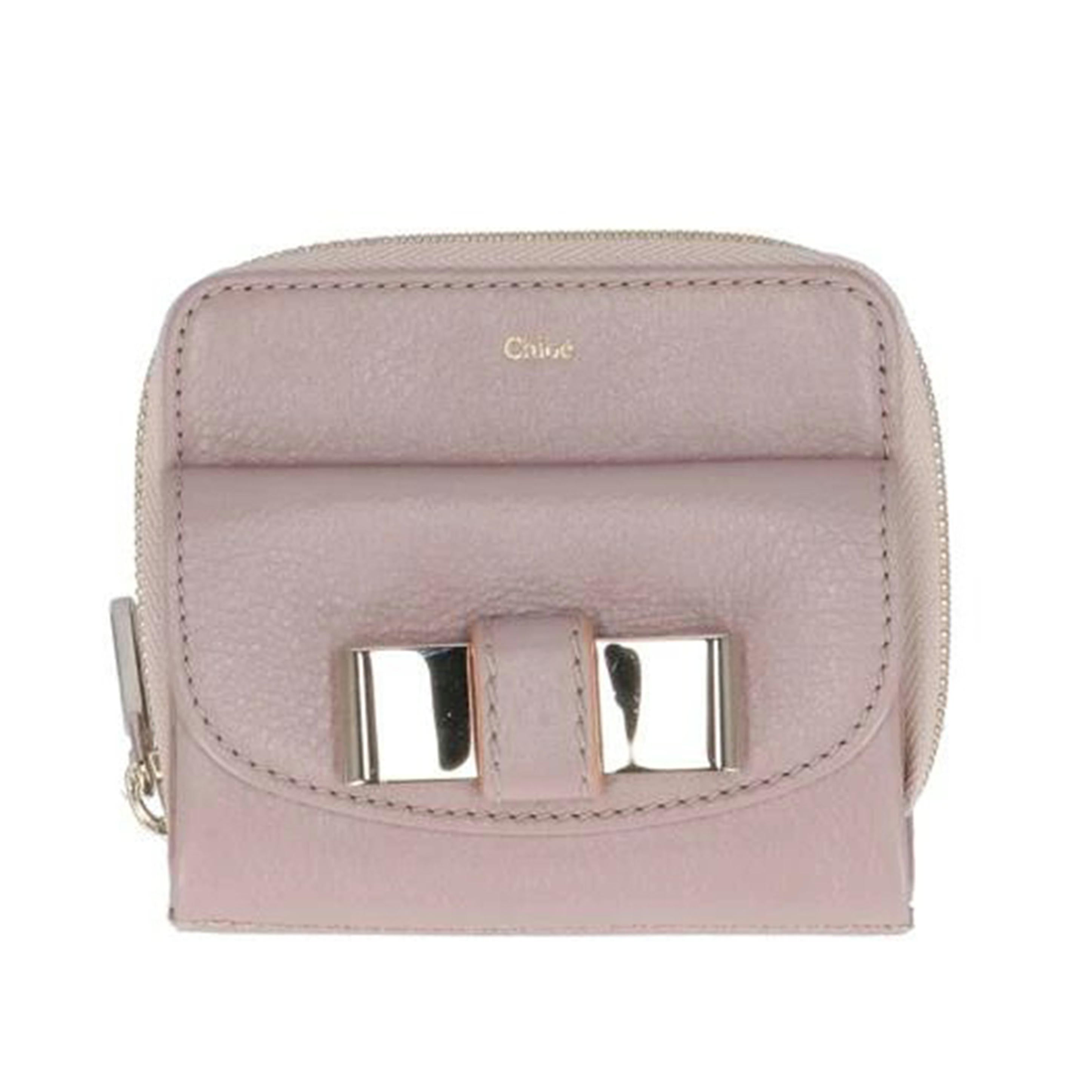 Chloe クロエ/リボンモチーフ/レザー/2つ折り財布/3P0503-015//Bランク/78