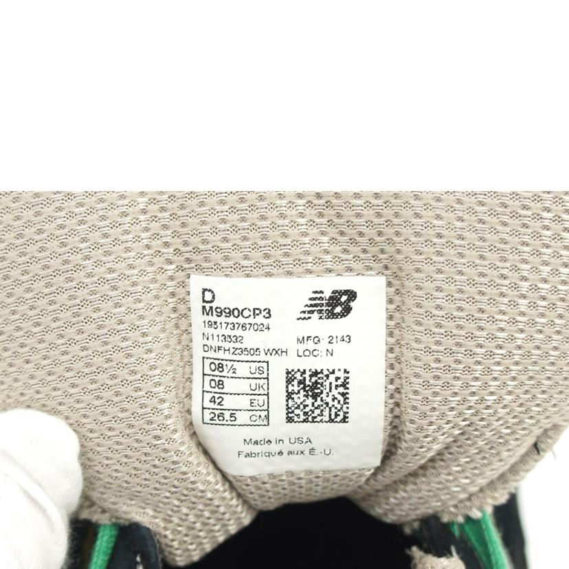 new balance ニューバランス/990V3ブラック/グリーン/イエロー/M990CP3//SAランク/75