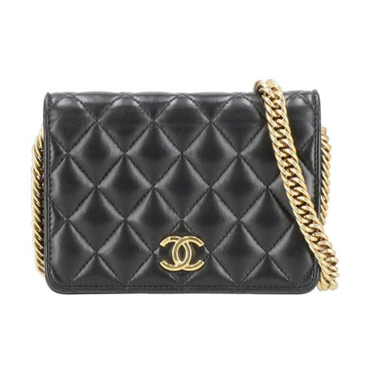 CHANEL シャネル/キルティングラムレザーミニチェーンウォレット//TA5*****/ABランク/91