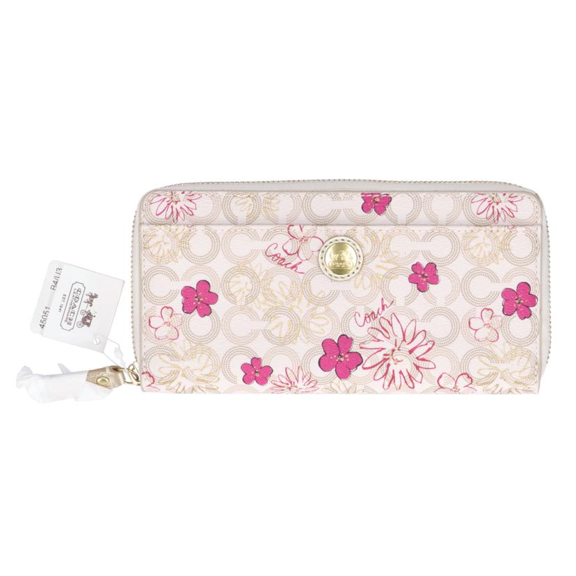 COACH コーチ/ウェイバリーフローラル/ラウンドファスナー長財布/45051//Sランク/78