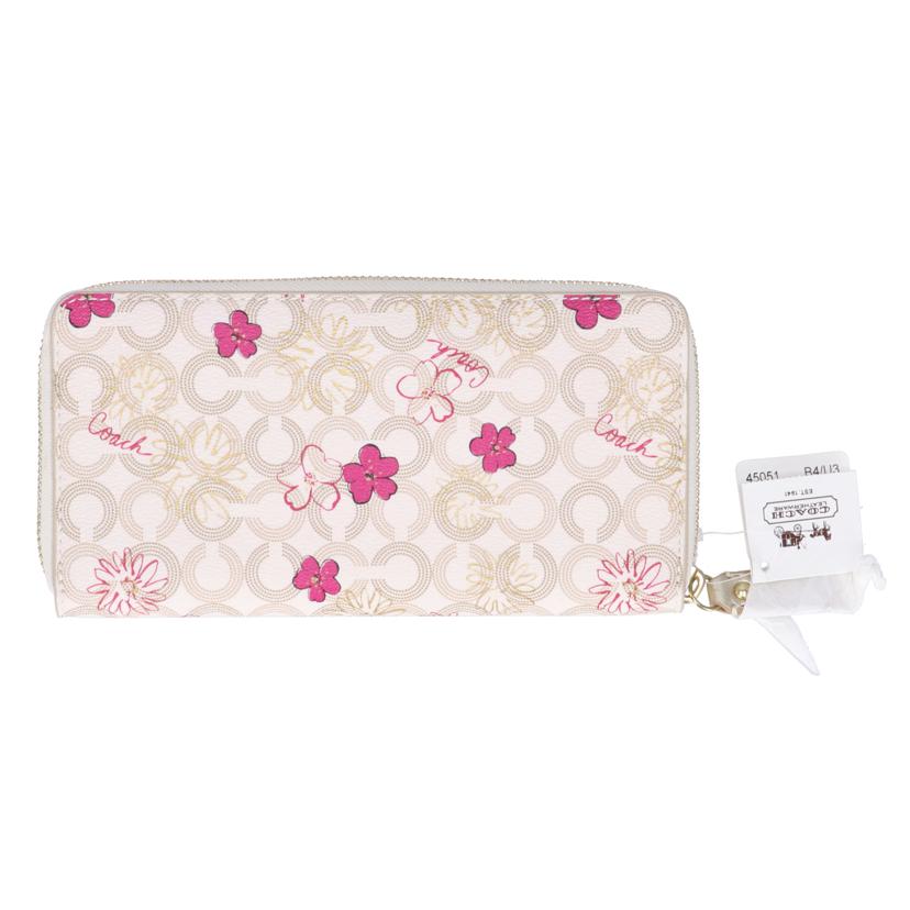 COACH コーチ/ウェイバリーフローラル/ラウンドファスナー長財布/45051//Sランク/78