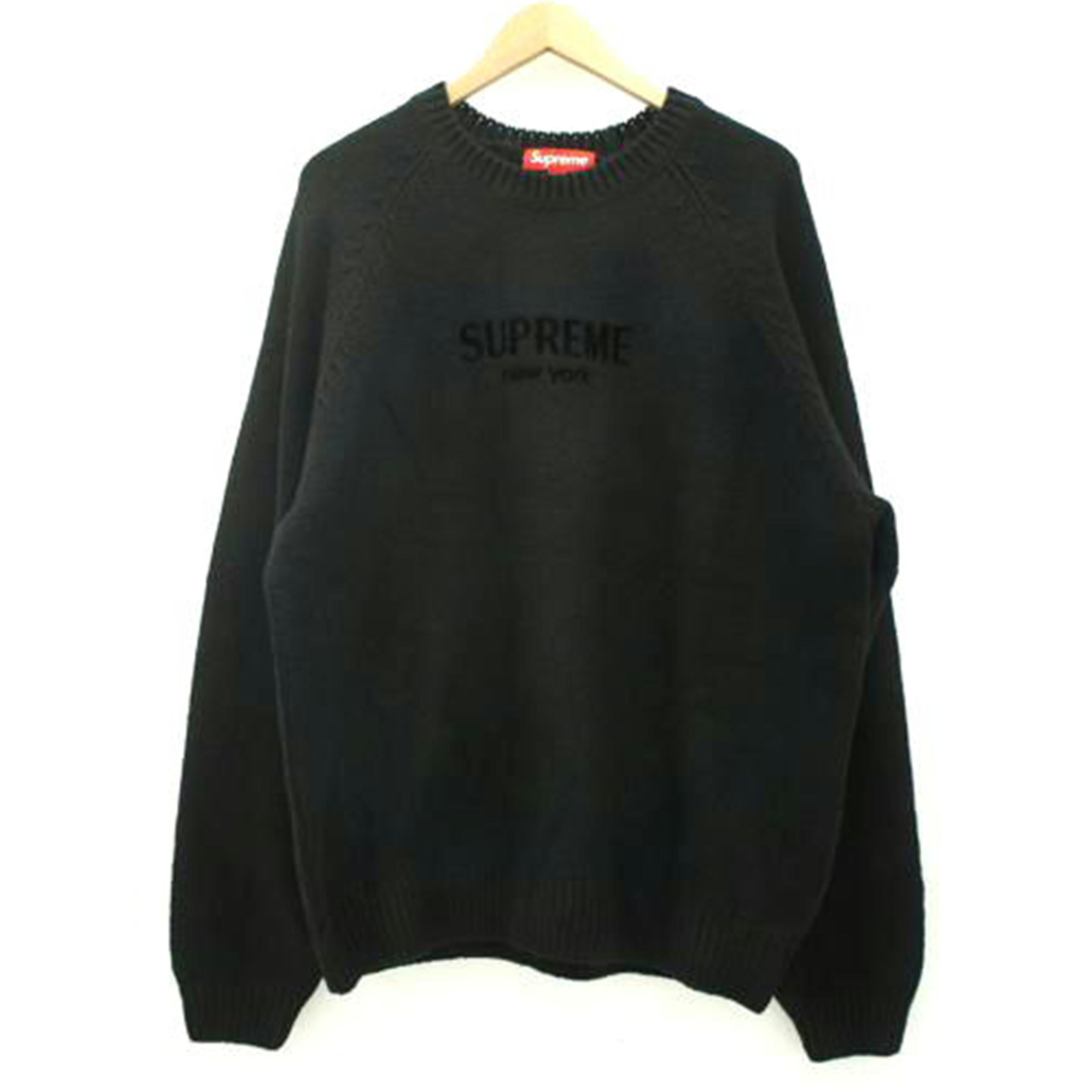 Supreme シュプリーム/フロックド ロゴ セーター//サイズ L/Bランク/05