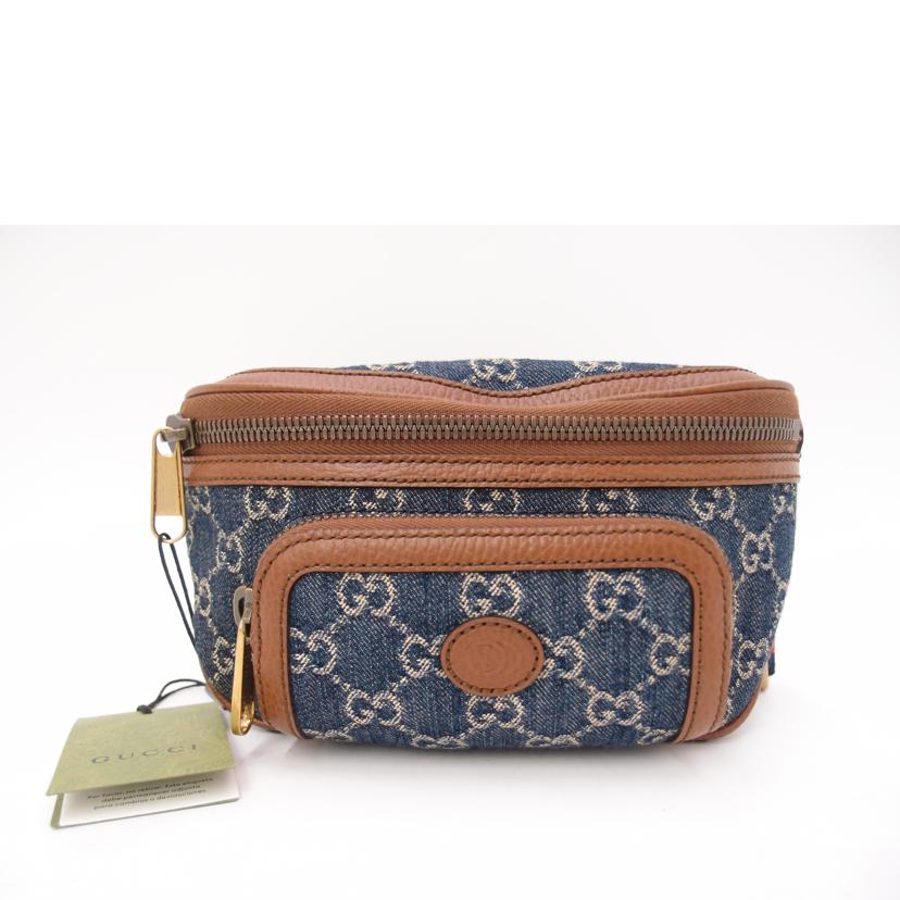 GUCCI グッチ/インターロッキンG付きウエストバッグ/デニム/682933//486***/Sランク/69