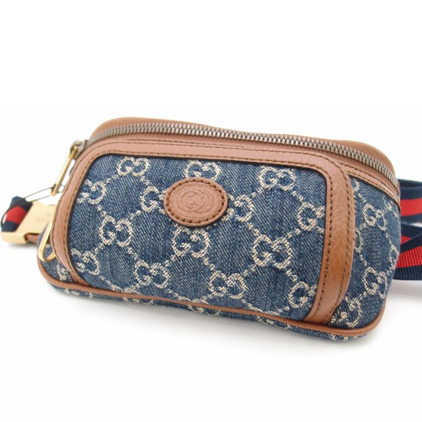 GUCCI グッチ/インターロッキンG付きウエストバッグ/デニム/682933//486***/Sランク/69
