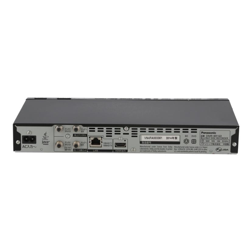 Panasonic パナソニック /BDレコーダー/ブルーレイディーガ/DMR-BR160//VN4FA003361/Bランク/64