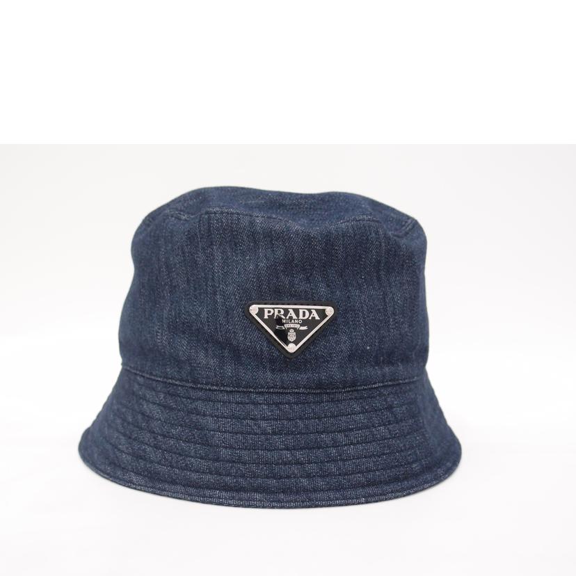 PRADA プラダ/◇バケットハット/デニムブルー/L/2HC137//276/Aランク/69
