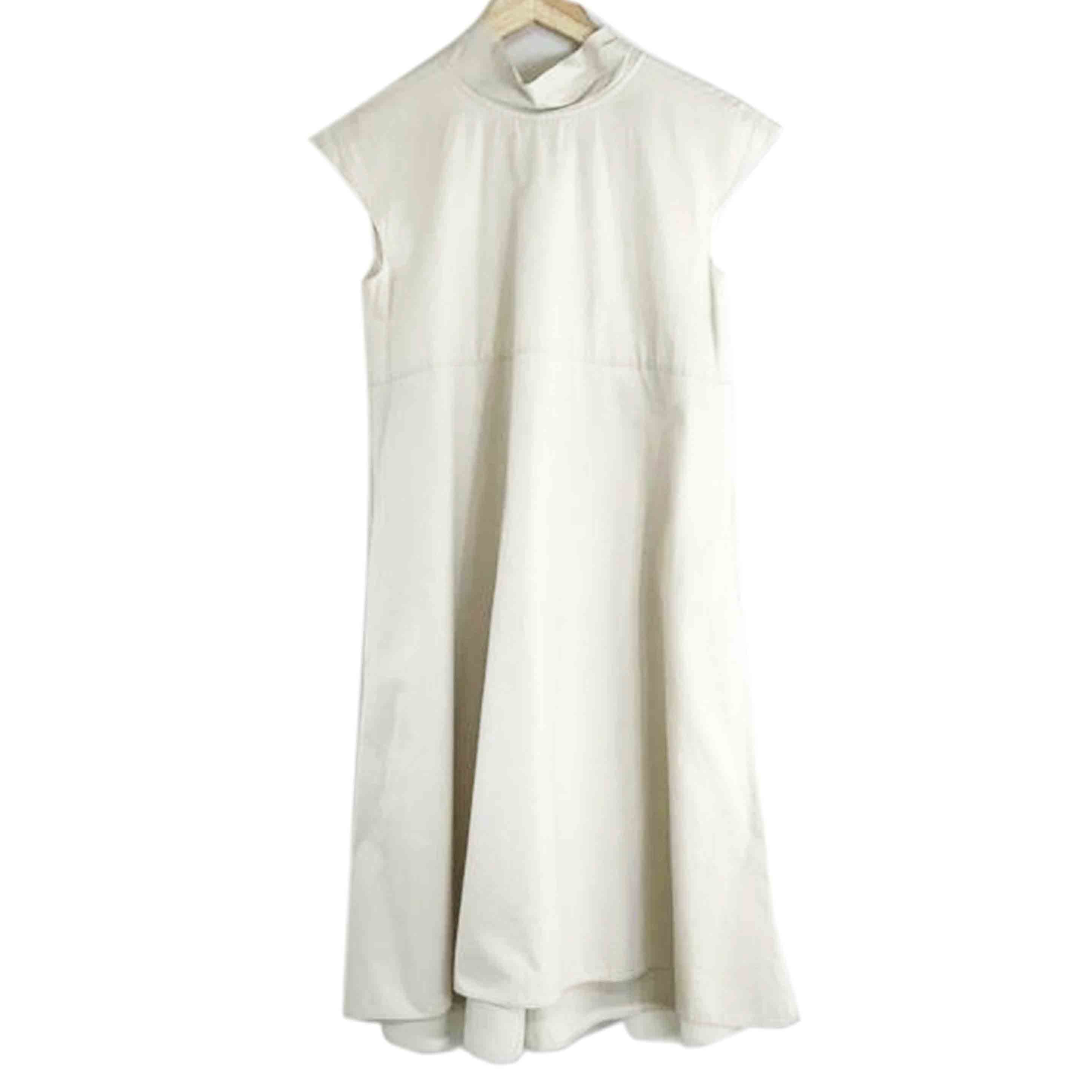 JIL SANDER ジル サンダー/ノースリーブフレアワンピース/アイボリー//Bランク/51