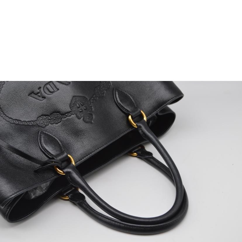 PRADA プラダ/シティグレースカーフ2wayレザーハンド/ネロ/1BA579//204/Aランク/89