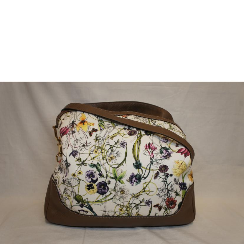 GUCCI グッチ/キャンパスバンブーダイアナ花柄ショルダーバッグ/282315//520***/Aランク/92