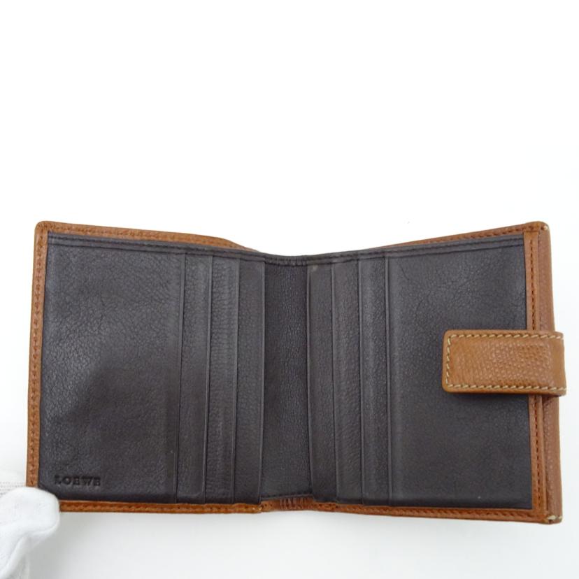 LOEWE ロエベ/アナグラムWホック財布/ブラウン//Aランク/69