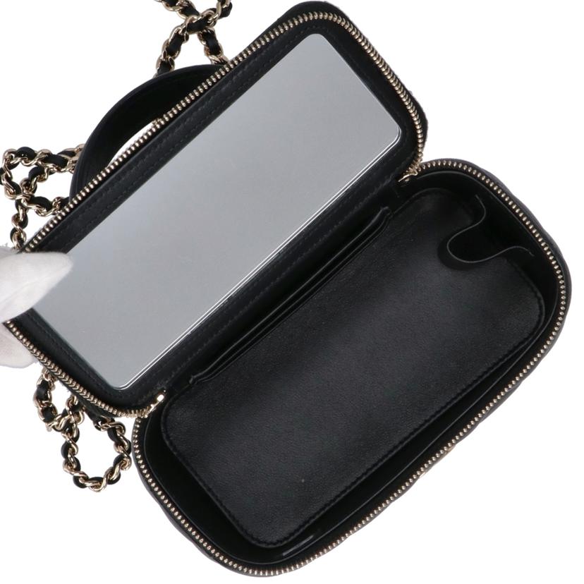 CHANEL シャネル/ラムスキン バニティーチェ-ンショルダー トップハンドル//H64*****/SAランク/70